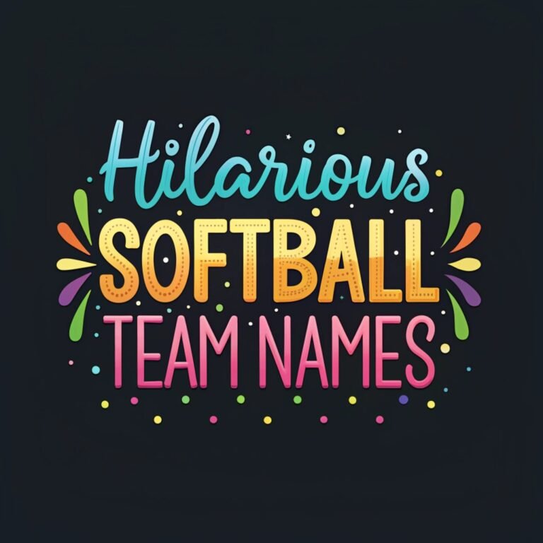 100+ Hilarious Softball Team Names: Unleash Your Team’s Personality on the Diamond