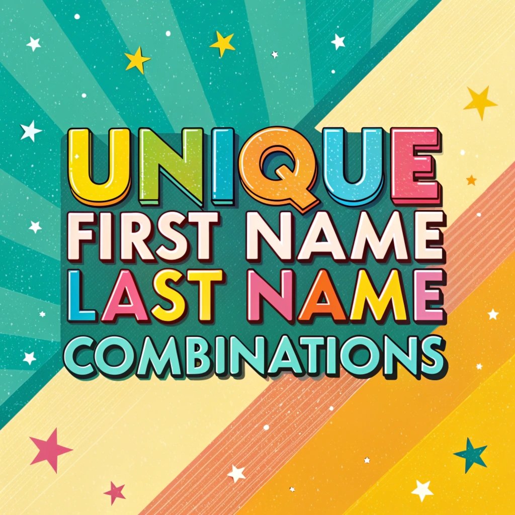 120+ Unique First Name Last Name Combinations: A Comprehensive Guide