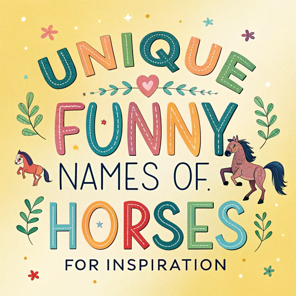 160+ Unique Funny Names of Horses for Inspiration: Unconventional and Humorous Horse Names