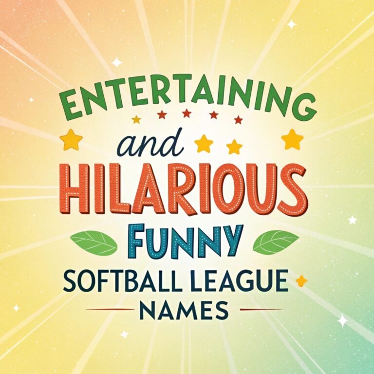 190+ Entertaining and Hilarious Funny Softball League Names to Make Your Team Stand Out on the Diamond