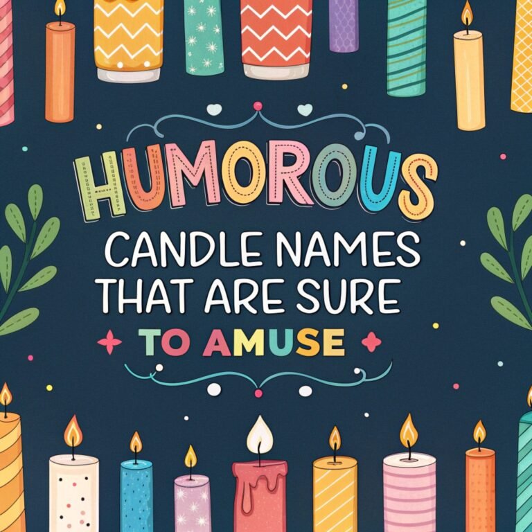 165+ Humorous Candle Names That Are Sure to Amuse: Ignite Laughter with These Witty Creations