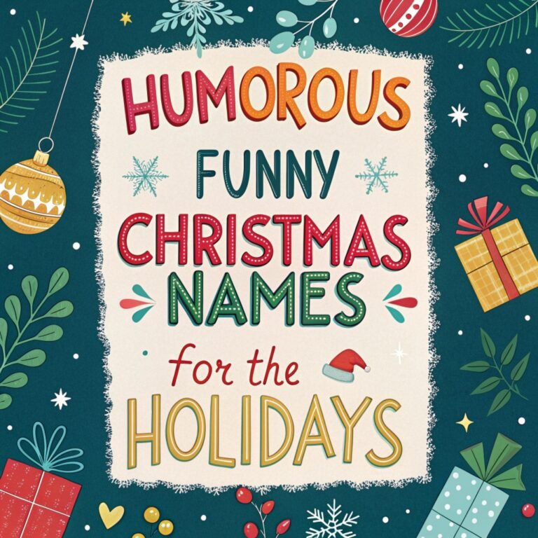 140+ Humorous Funny Christmas Names for the Holidays: Spread Joy and Laughter This Festive Season