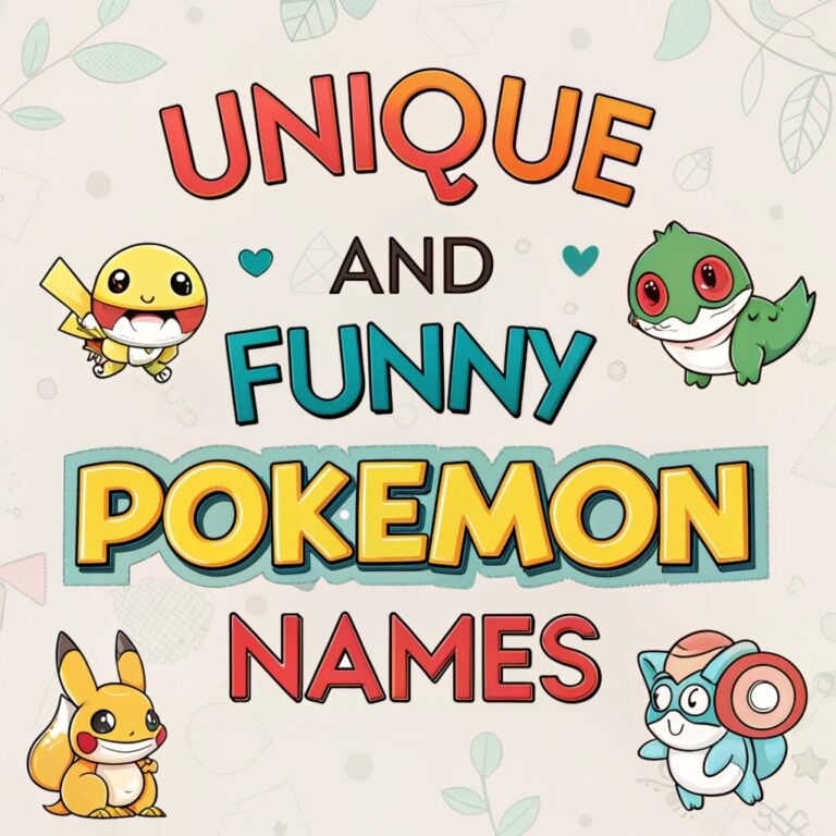 130+ Unique and Funny Pokémon Names: Hilarious Nicknames for Your Favorite Pocket Monsters