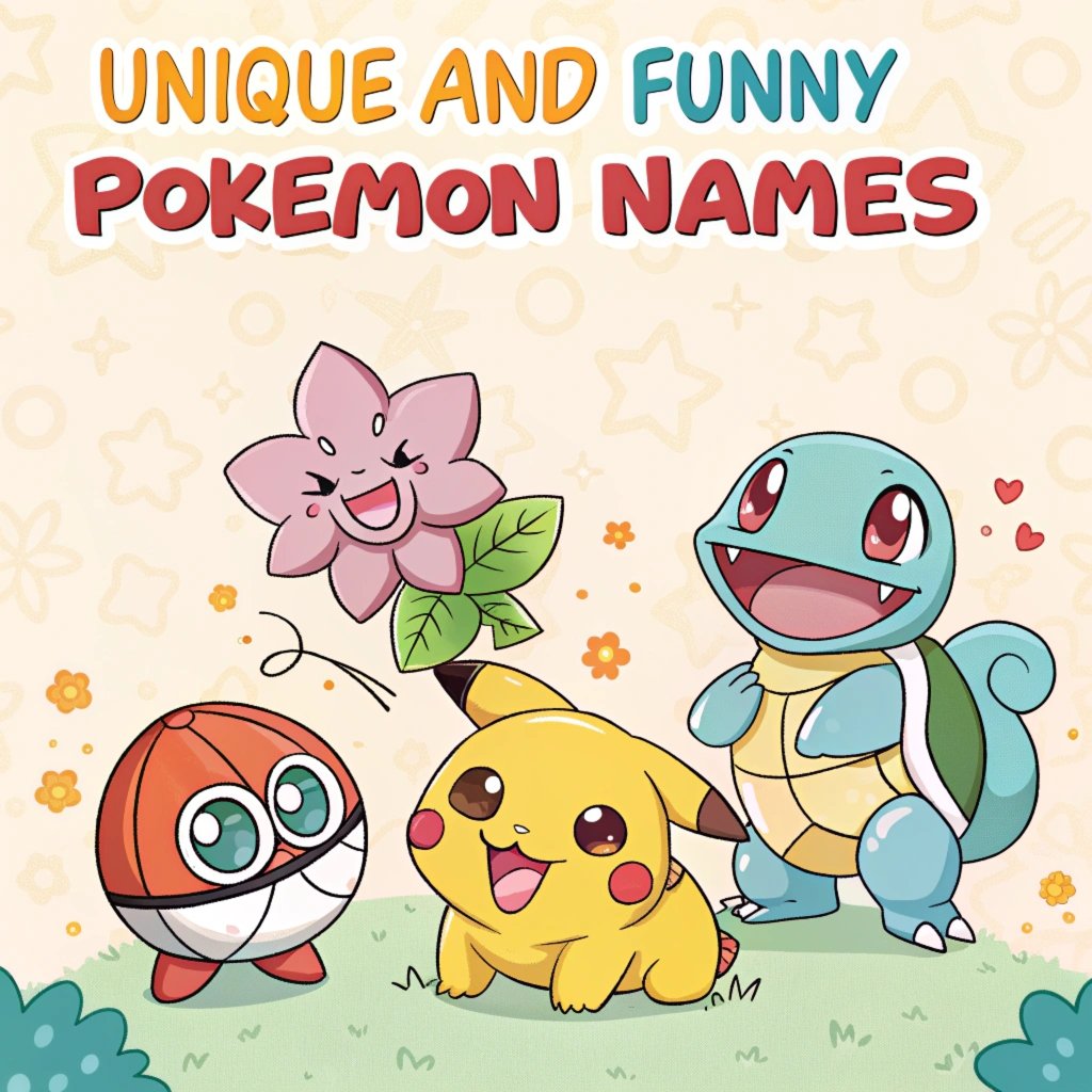 130+ Unique and Funny Pokémon Names: Hilarious Nicknames for Your Favorite Pocket Monsters