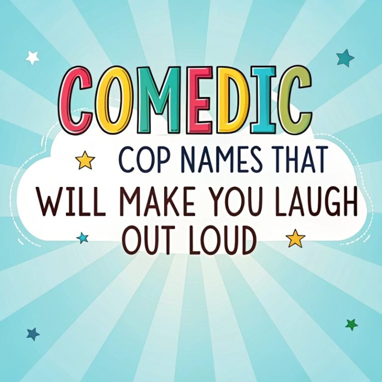 135+ Comedic Cop Names That Will Make You Laugh Out Loud: The Ultimate Collection