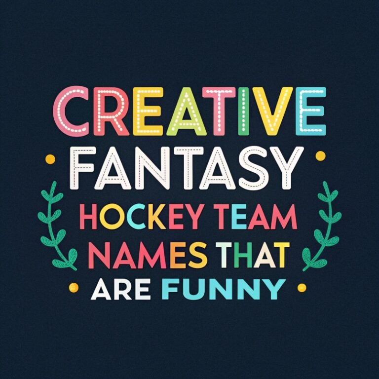 170+ Creative Fantasy Hockey Team Names That Are Funny – List for Your 2024 Fantasy League